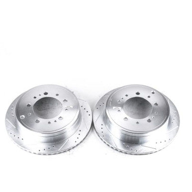 Power Stop 13-21 Toyota Land Cruiser Rear Evolution Drilled & Slotted Rotors - Pair - JBR1355XPR
