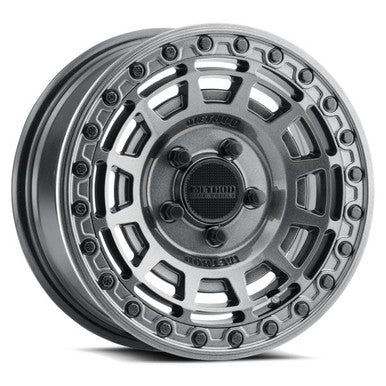 Method MR415 Beadlock 15x10 / 6+4/25mm Offset / 5x4.5 / 76 CB Graphite Wheel - Gloss Graphite Ring - MR415510121264B