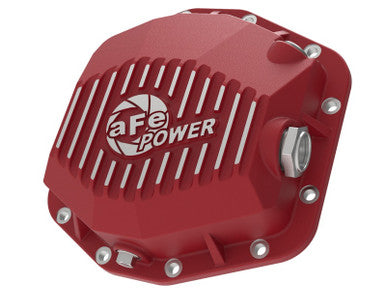 aFe POWER Pro Series Rear Differential Cover w/ Machined Fins For 2018-23 Jeep Wrangler - Red - 46-71000R