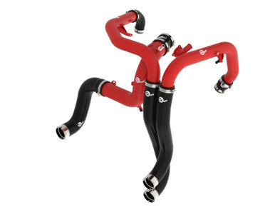 aFe BladeRunner Aluminum Hot and Cold Charge Pipe Kit Red For 2022+ Ford Bronco Raptor, 24+ Ranger Raptor - 46-20754-R