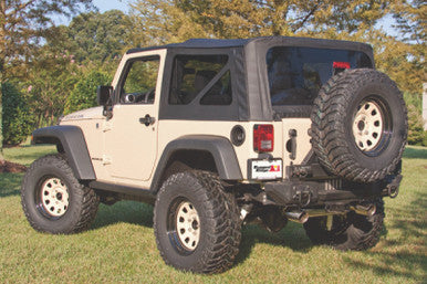 Rugged Ridge XHD Sailcloth Top Black 2-Door 07-09 Jeep Wrangler - 13736.01