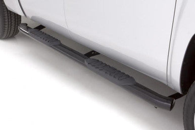 Lund 15-18 Ford F-150 Std. Cab 4in. Oval Curved Steel Nerf Bars - Black - 23461909