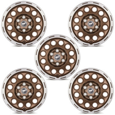 Ford Racing 21-23 Bronco 17x8.0 Wheel Kit -Sinister Bronze - M-1007K-P1780BRN