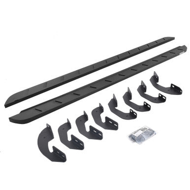 Go Rhino 07-21 Toyota Tundra DC 4DR RB10 Slim Running Boards Kit (Incl. Brackets) - Tex. Blk - 63441580SPC