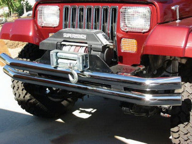 Rampage 1976-1983 Jeep CJ5 Double Tube Bumper - Stainless - 8449