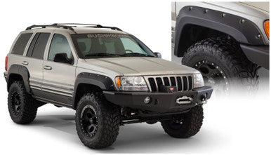 Bushwacker 99-04 Jeep Grand Cherokee Cutout Style Flares 2pc - Black - 10071-07