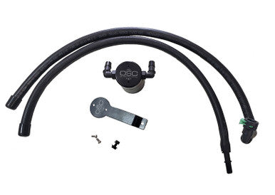 J&L 2020-2024 Ford Explorer 2.3L EcoBoost Driver Side Oil Separator 3.0 - Black Anodized - 3055D-B