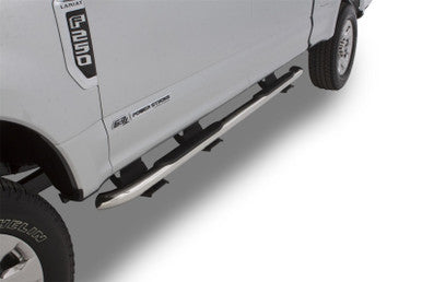 Lund 2019 Ford Ranger 3in. Round Bent SS Nerf Bars - Polished - 22690910