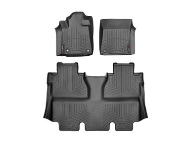 WeatherTech 14-21 Toyota Tundra Front & Rear FloorLiner - Black - 444081-440938