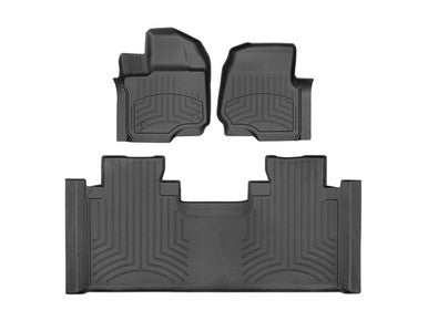 WeatherTech 2015+ Ford F-150 SuperCrew / SuperCab Front & Rear Floorliner HP - Black - 44697-1-5IM