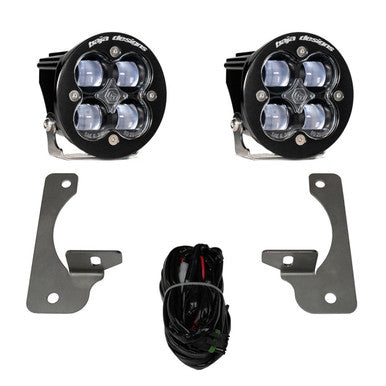 Baja Designs Squadron R SAE Fog Pocket Kit For 2007-09 Wrangler JK w/Premium Bumper - Clear - 448144