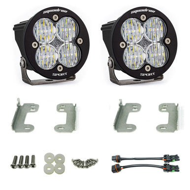 Baja Designs Squadron R Sport Fog Pocket Kit For 2007-09 Wrangler JK w/OE Bumper - Clear - 448146