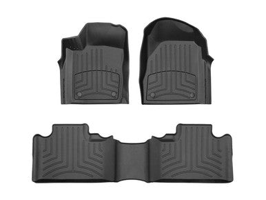 WeatherTech 2016+ Dodge Durango Front & Rear (Bucket 2nd row seating) Floorliner HP - Black - 449301IM-443242IM