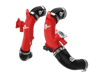 aFe BladeRunner 2-1/2 IN Aluminum Hot Charge Pipe For 2022+ Toyota Tundra - Red - 46-20718-R