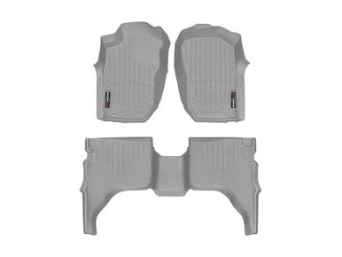 WeatherTech 01-04 Toyota Tacoma (Double Cab Only) Front & Rear FloorLiner - Grey - 461212-1-2
