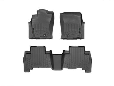 WeatherTech 13+ Toyota 4Runner Front & Rear FloorLiner - Black - 444931-442862