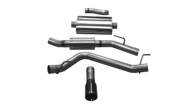 Corsa 2020-2025 Jeep Gladiator JT 3.0in Cat-Back Single Touring Side Exit w/ 4.0in Black Tip - 21062BLK