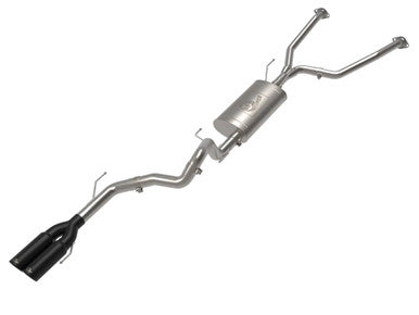 aFe Vulcan Series 2-1/2 IN to 3 IN 304 Stainless Steel Cat-Back Exhaust System For 2023+ Toyota Sequoia - Black Tip - 49-36068-B
