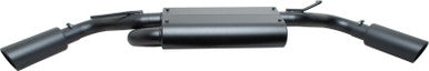 Gibson 07-17 Jeep Wrangler JK Sport 3.8L 2.5in Cat-Back Dual Extreme Exhaust - Black Elite (Ceramic) - 17306-B