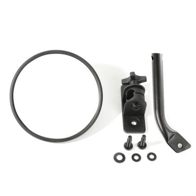 Rugged Ridge 97-18 Jeep Wrangler Textured Black Round Stubby Trail Mirror - 11025.19