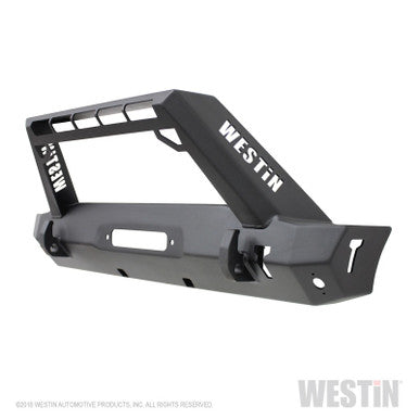 Westin 18-19 Jeep Wrangler JL WJ2 Stubby Front Bumper - Textured Black - 59-80085