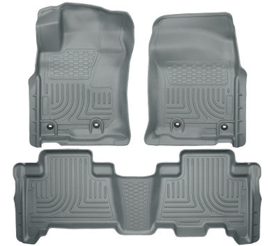 Husky Liners WeatherBeater Front & 2nd Seat Floor Liners For 2013-24 Toyota 4Runner - Grey - 99572