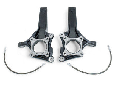 MaxTrac 09-18 Ford F-150 2WD 4-4.5in Front Lift Spindles w/Extended DOT Compliant Brake Lines - 703440