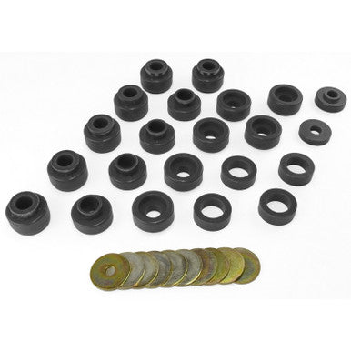 Rugged Ridge Body Mount Kit Black 87-95 Jeep Wrangler YJ - 1-105BL