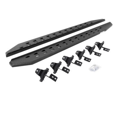 Go Rhino 18-22 Jeep Wrangler JLU 4DR RB20 Slim Running Boards Kit (Incl. Brackets) - Bedliner Coat - 69450673ST