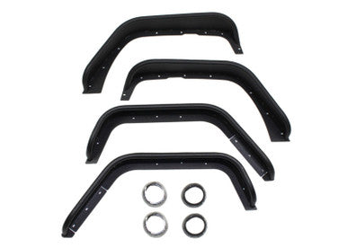 Fishbone Offroad 07-18 Jeep Wrangler Front/Rear Tube Fenders - Aluminum Blk Txtrd Pwdrcoat(Set Of 4) - FB33006