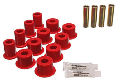 Energy Suspension 95-97 Toyota Tacoma / 89 4Runner / 89-95 Pick Up Red Rear Leaf Spring Shackle Bush - 8.2108R
