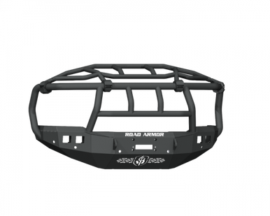 Road Armor 19-21 Ram 2500/3500 Stealth Front Winch Bumper Titan Guard w/Intimidator Guad - Tex Blk - 4192F6B