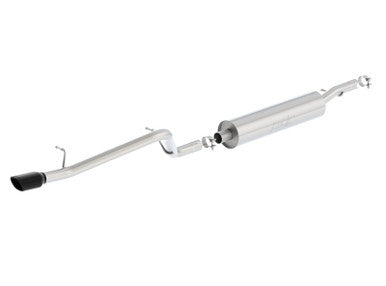 Borla 12-16 Jeep Wrangler V6 4WD Dirt Sport Cat-Back 2.5in Single Square Rolled Angle Cut Rear - 140479BC