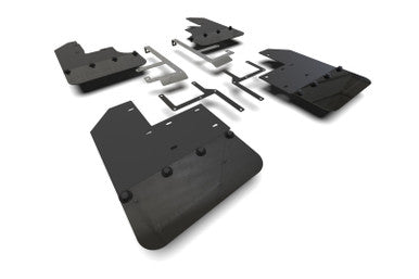 Rally Armor Black Mud Flap w/ Metallic Black Logo for 2019-25 Jeep JT Gladiator Mojave, Rubicon - MF104-BLK-MBK