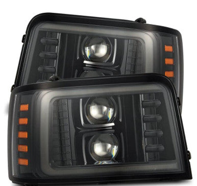 AlphaRex LUXX-Series LED Projector Headlights For 1992-96 Ford F-150/250/350 - Alpha Black - 880267