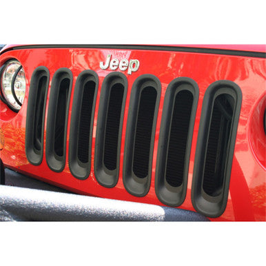 Rugged Ridge Grille Inserts Black 07-18 Jeep Wrangler - 11306.30