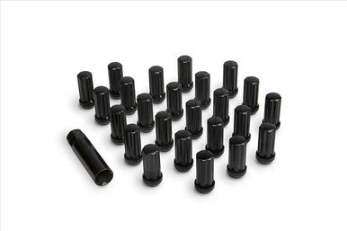 ICON Alloys Lug Nut Kit Black - 14x1.5 - 24 Lug Nuts w/ Custom Shank - 89141524B-ET