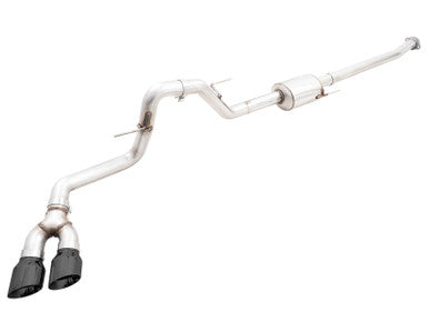 AWE 21+ Ford F150 Dual Side Exit Cat-Back Exhaust - 4.5in Diamond Black Tips *For Stock Y-Pipe Only - 3015-23059