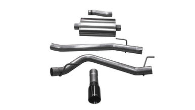 Corsa 20-25 Jeep Gladiator JT 3.6L Single Side Exit Cat-Back Exhaust System w/ Single 4in Black Tip - 21060BLK