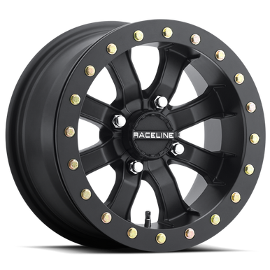 Raceline A71B Mamba 14x7in / 4x156 BP / 5mm Offset / 132.5mm Bore - Satin Black Beadlock Wheel - A71B-47056-43