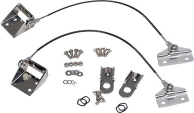 Kentrol 76-86 Jeep CJ Tailgate Pivot Latch Assembly Fiberglass Body CJ - Polished Silver - 30666