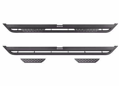 Go Rhino Dominator Xtreme DT SideSteps w/ Brackets For 2024 Toyota Tacoma Double Cab - Texture Black - DT4432T