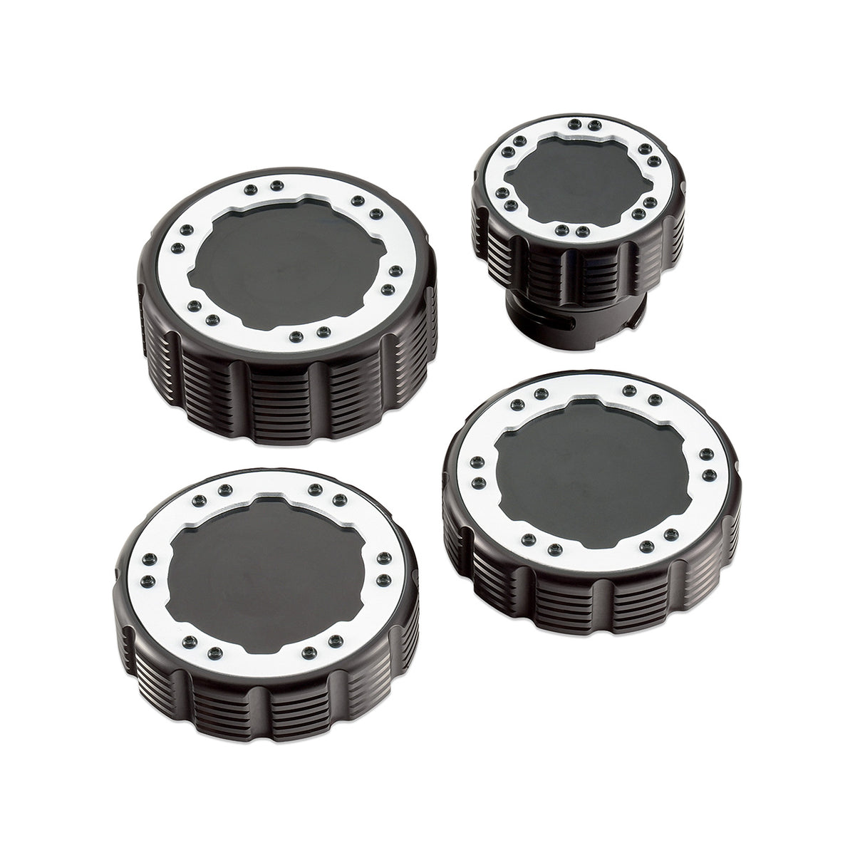 IAG Off-Road Beadlock Cap Kit for 2021+ Ford Bronco, 2024+ Ranger, 22+ Maverick - White without Emblem