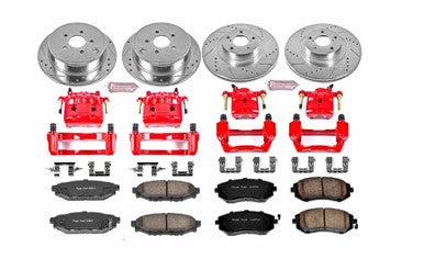 Power Stop 09-10 Subaru Forester Front & Rear Z23 Evolution Sport Brake Kit w/Calipers - KC4077