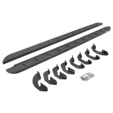 Go Rhino 2022 Toyota Tundra Crew Max 4dr Kit w/RB10 Slim Running Board + Brkts - Bedliner Coating - 63443687ST