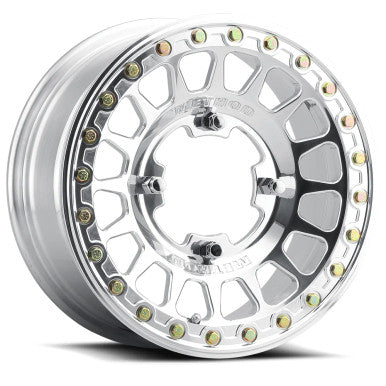 Method MR413 Beadlock 15x10 / 5+5/0mm Offset / 4x136 / 96mm CB Polished Wheel - MR413510471155B