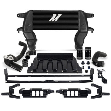 Mishimoto 2021+ Bronco 2.3L High Mount INT Kit BK Core BK Pipes - MMINT-BR23-21HKBKBK