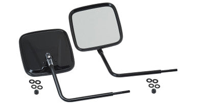 Kentrol 76-18 JEEP CJ/Wrangler YJ/TJ/JK Outback Mirrors Pair - Powdercoat Black - 50443