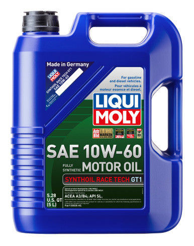 LIQUI MOLY 5L Synthoil Race Tech GT1 Motor Oil SAE 10W60 - 2024