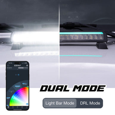 XK Glow 50in Offroad Light Bar w/ RGBW Chasing DRL & App Control - MX-BAR-50